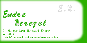 endre merczel business card